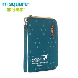 M SQUARE multinational colorful traveling passport wallet bag short  version( wave point color)