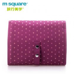 M SQUARE travel large capacity multi-functional makeup wash bag (wave point pink)