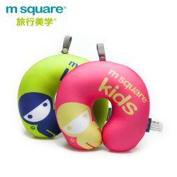 M SQUARE soft headrest neck pillows kids (Pink/Yellow)