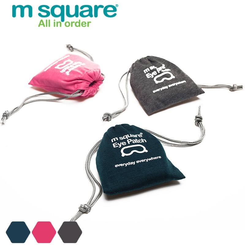 M SQUARE traveling sleeping eye patch blinder with pouch packing