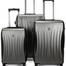 Suissewin- 3 Pieces Suitcases -90L - Grey SN6600A_B_C-1-grey-1